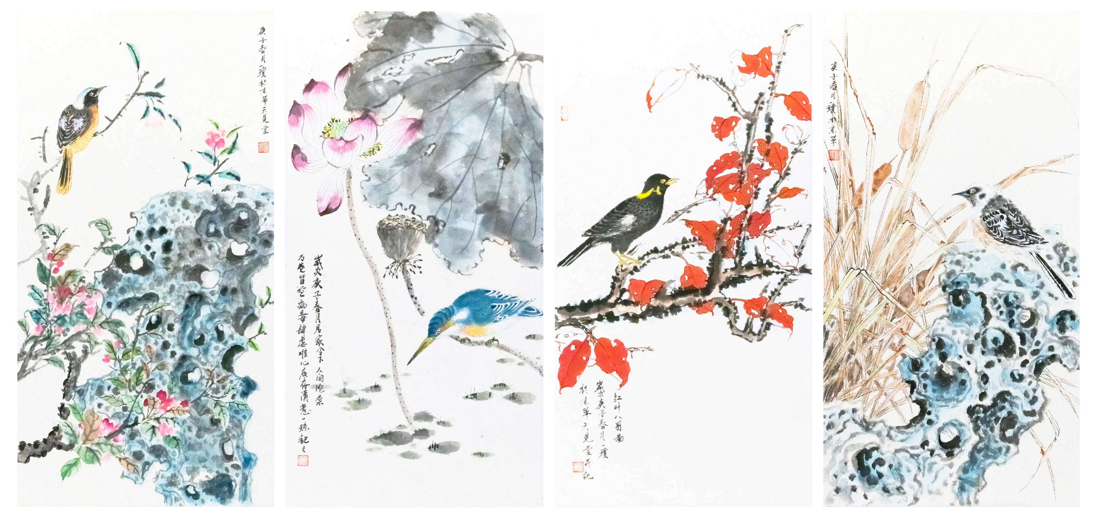 小四屏系列—春,夏,秋,冬 Spring, Summer, Fall, Winter