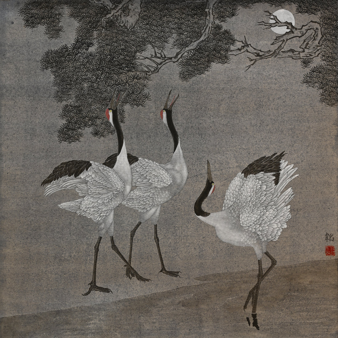 月朗风清觅鹤鸣 The cranes sang on the night of the bright moon