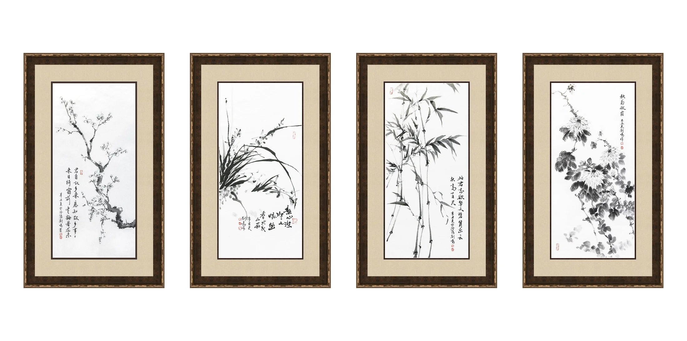 中国画系列(梅兰竹菊)Chinese Painting Series (Plum Blossom, Orchid, Bamboo, Chrysanthemum)