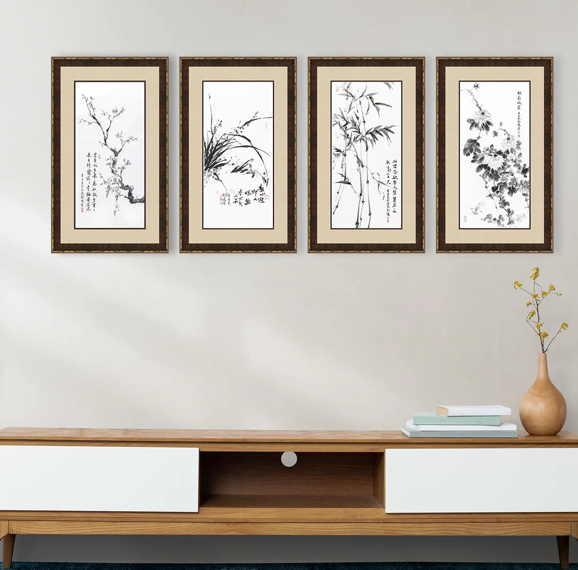 中国画系列(梅兰竹菊)Chinese Painting Series (Plum Blossom, Orchid, Bamboo, Chrysanthemum)