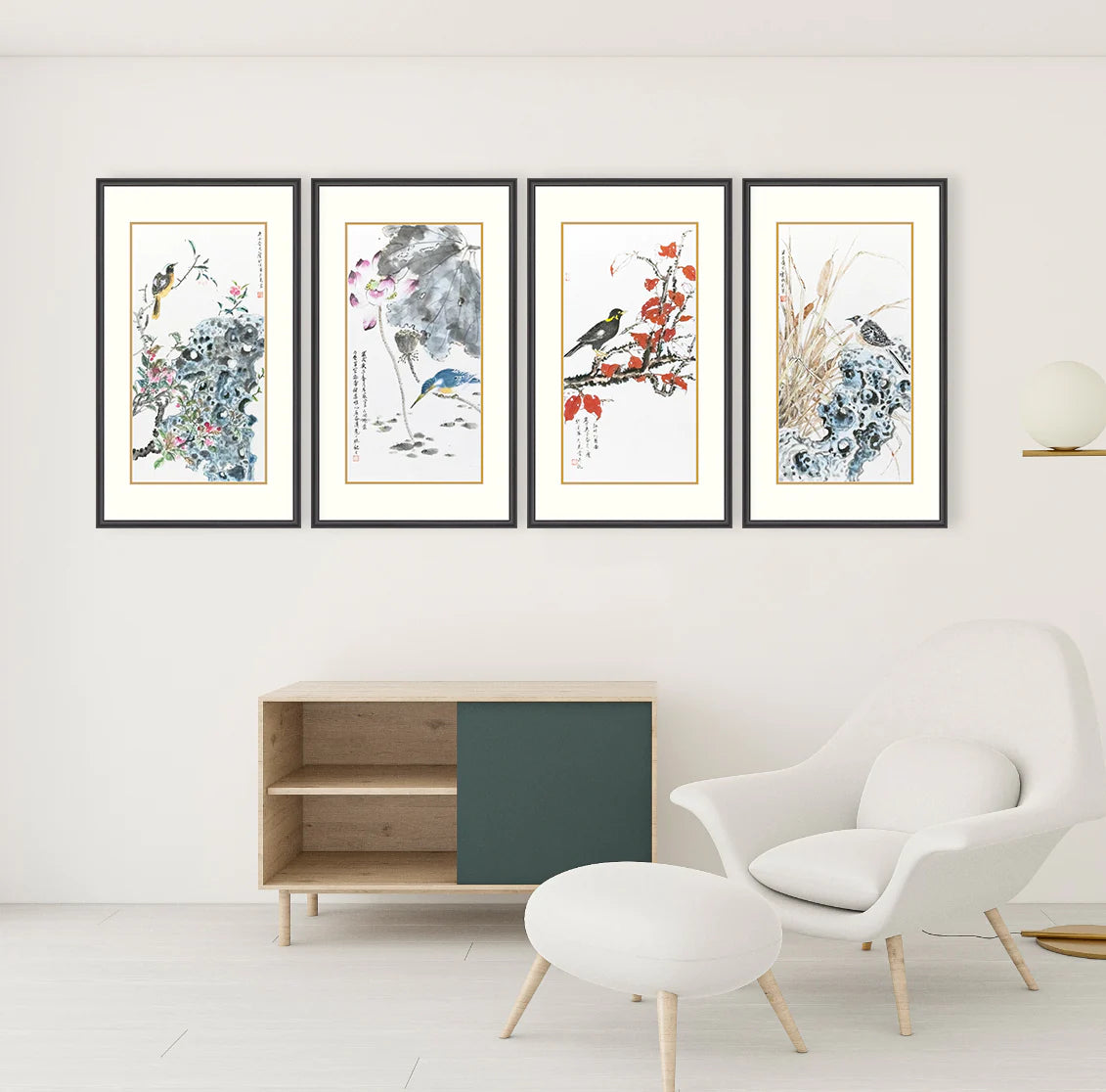 小四屏系列—春,夏,秋,冬 Spring, Summer, Fall, Winter