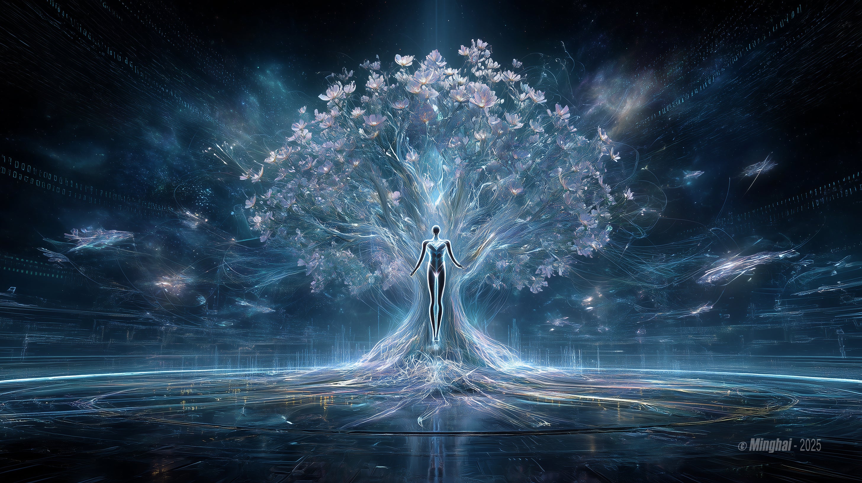 A Surrealist Visual Journey into Human-AI Symbiosis 共识 · 智能之上 - Sun, Minghai