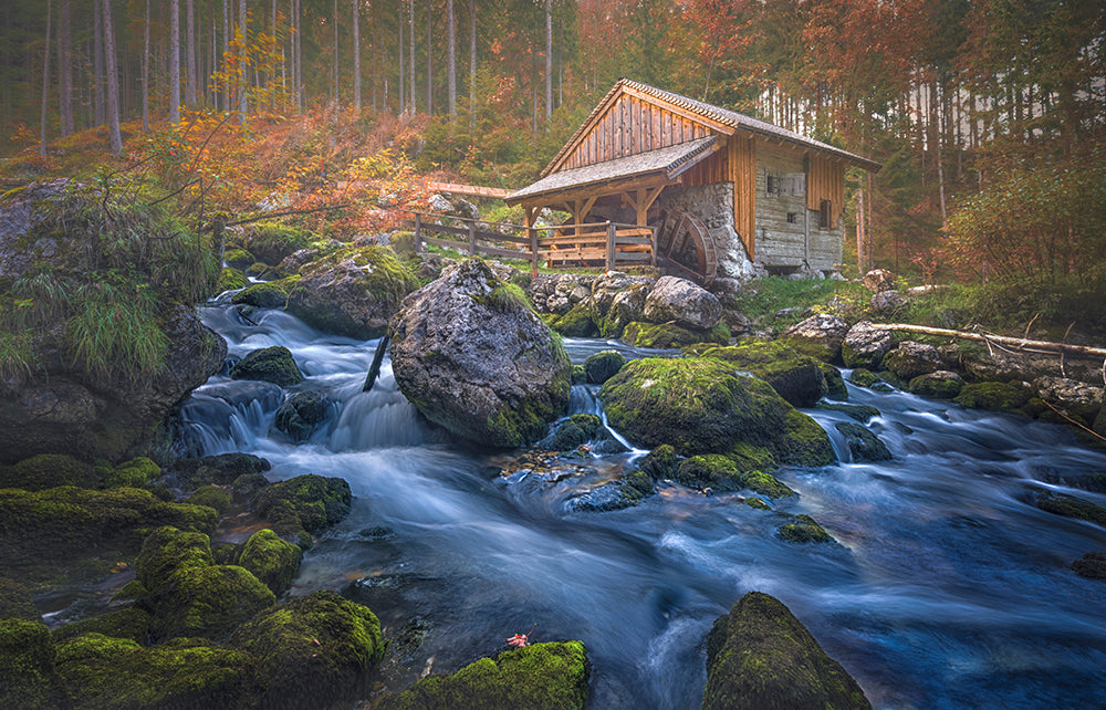 Deserted Mill House by creek