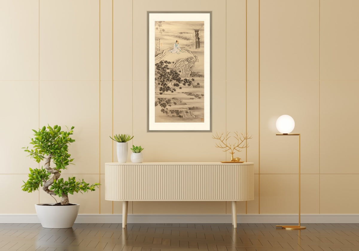 太乙观瀑图 A Taoist Contemplating Waterfalls