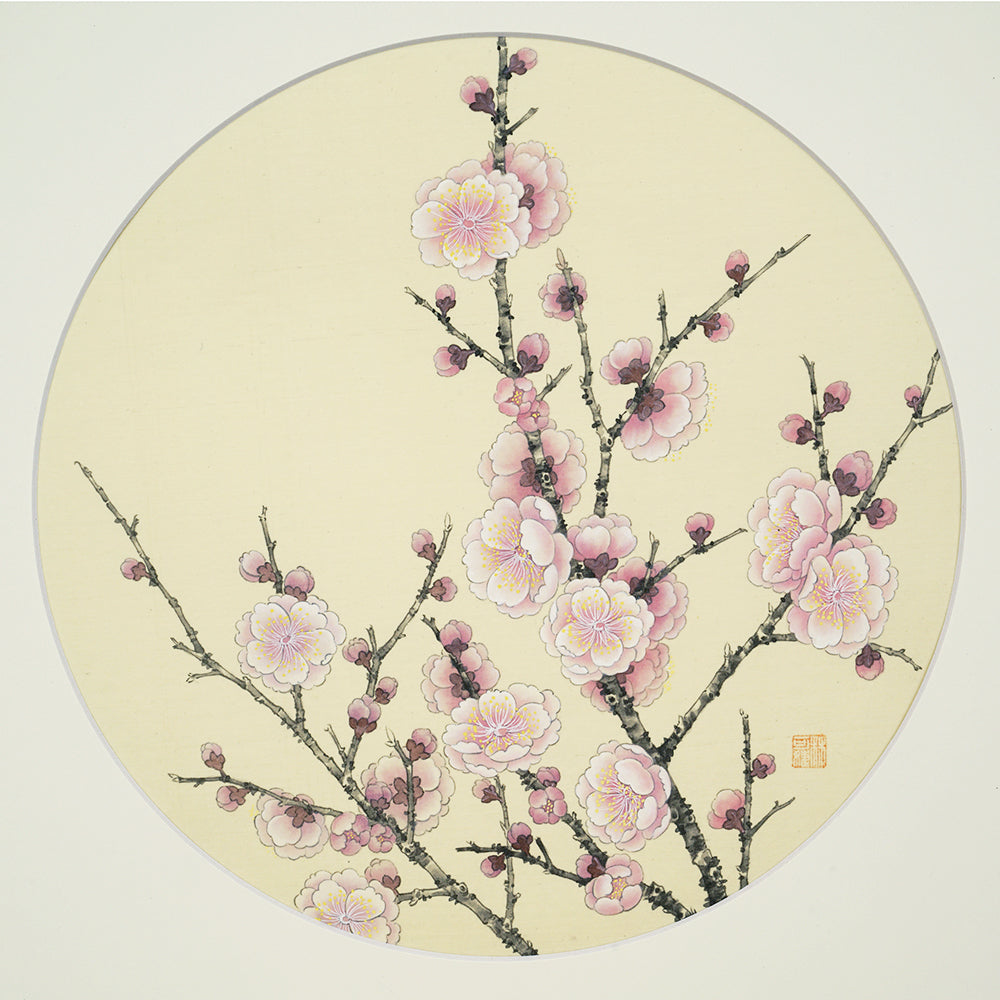 工笔绢本小品-2(Plum Bossom 梅花)