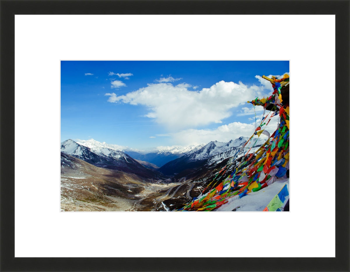 Prayer Flags on Mountain