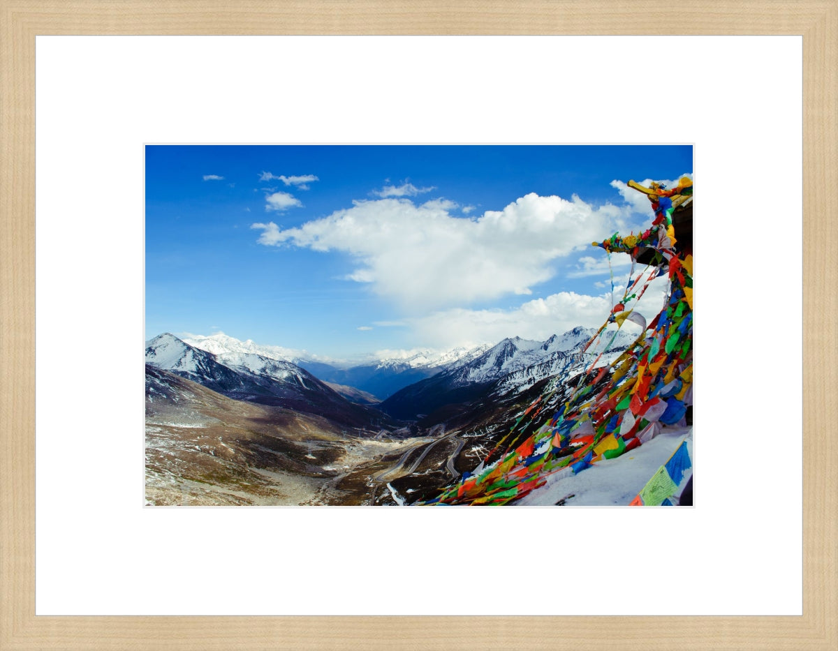 Prayer Flags on Mountain