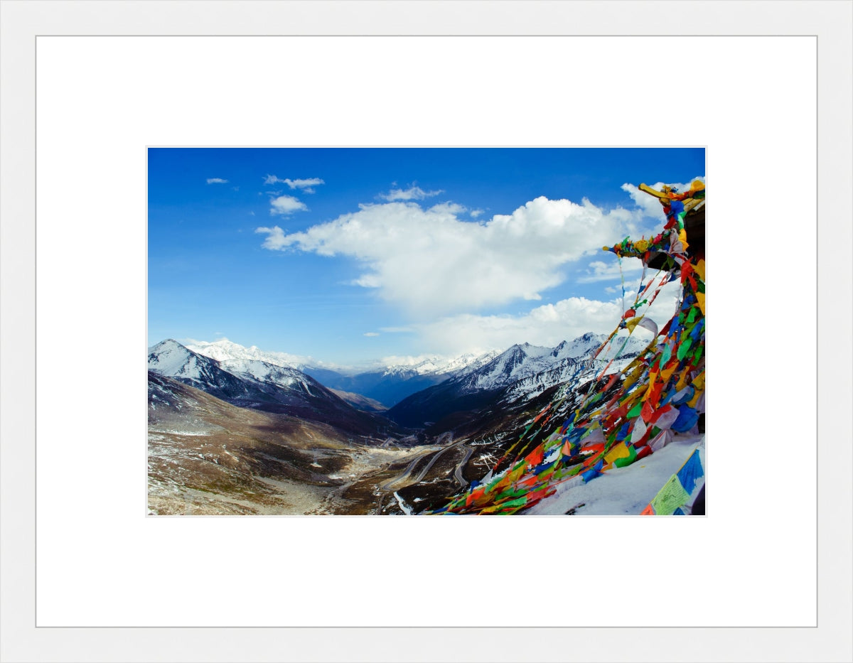 Prayer Flags on Mountain