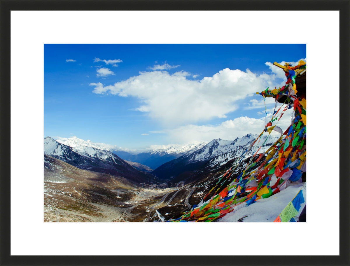Prayer Flags on Mountain