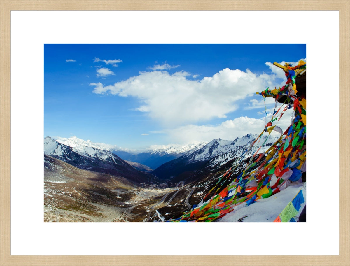 Prayer Flags on Mountain