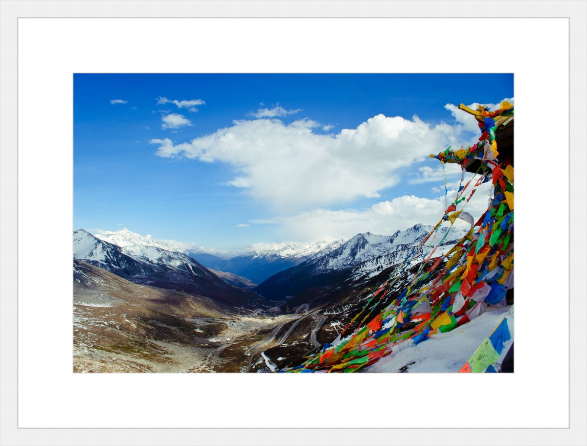 Prayer Flags on Mountain