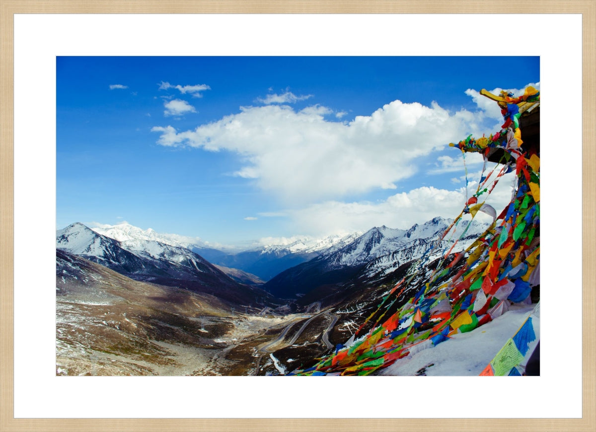 Prayer Flags on Mountain