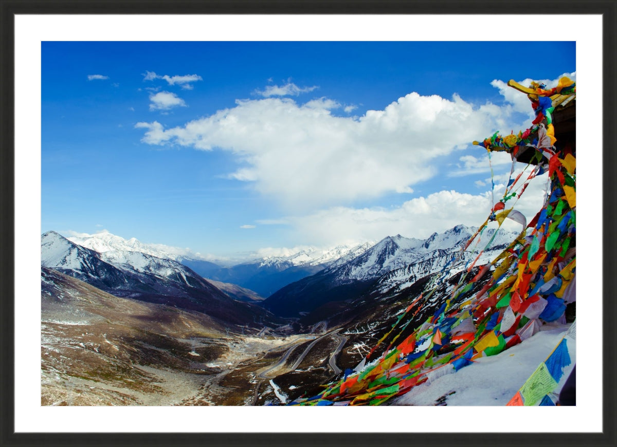 Prayer Flags on Mountain