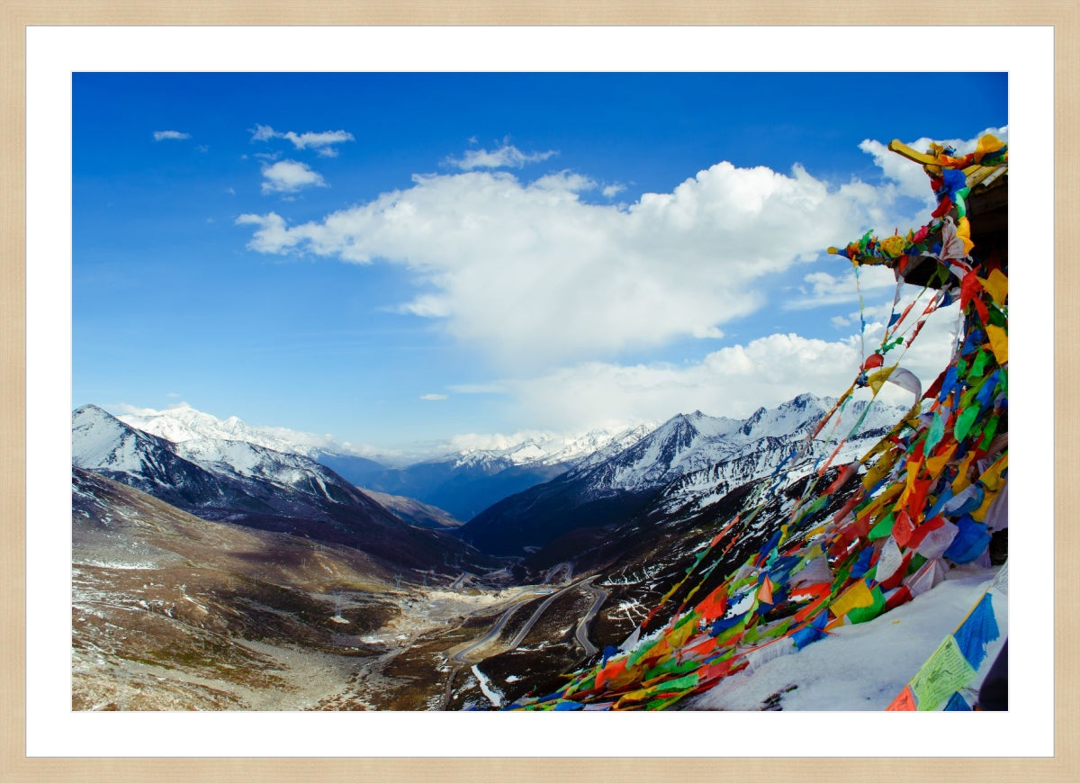 Prayer Flags on Mountain