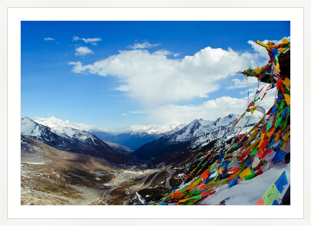 Prayer Flags on Mountain