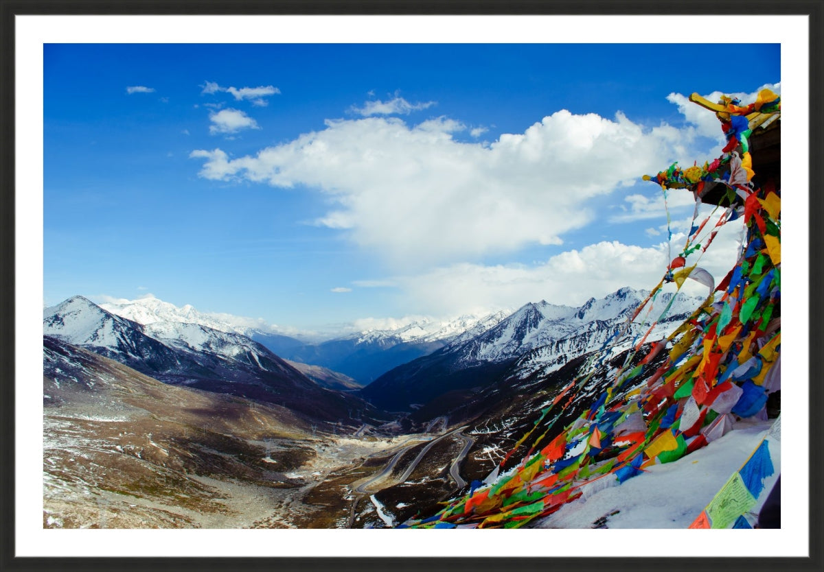 Prayer Flags on Mountain