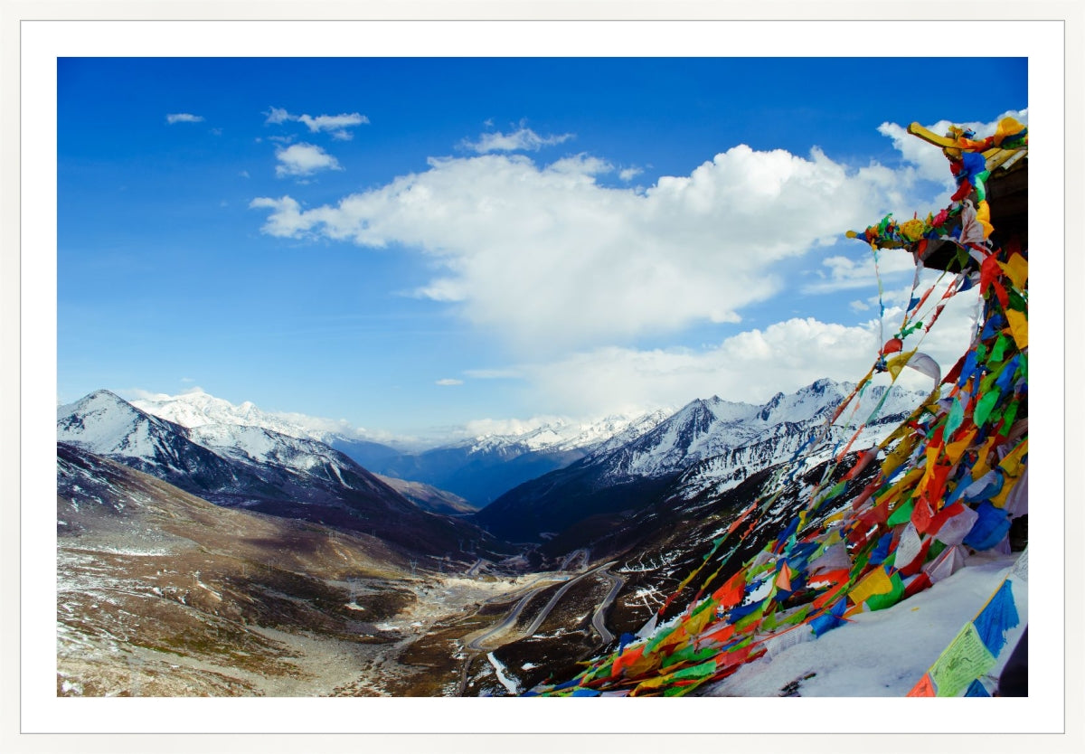 Prayer Flags on Mountain