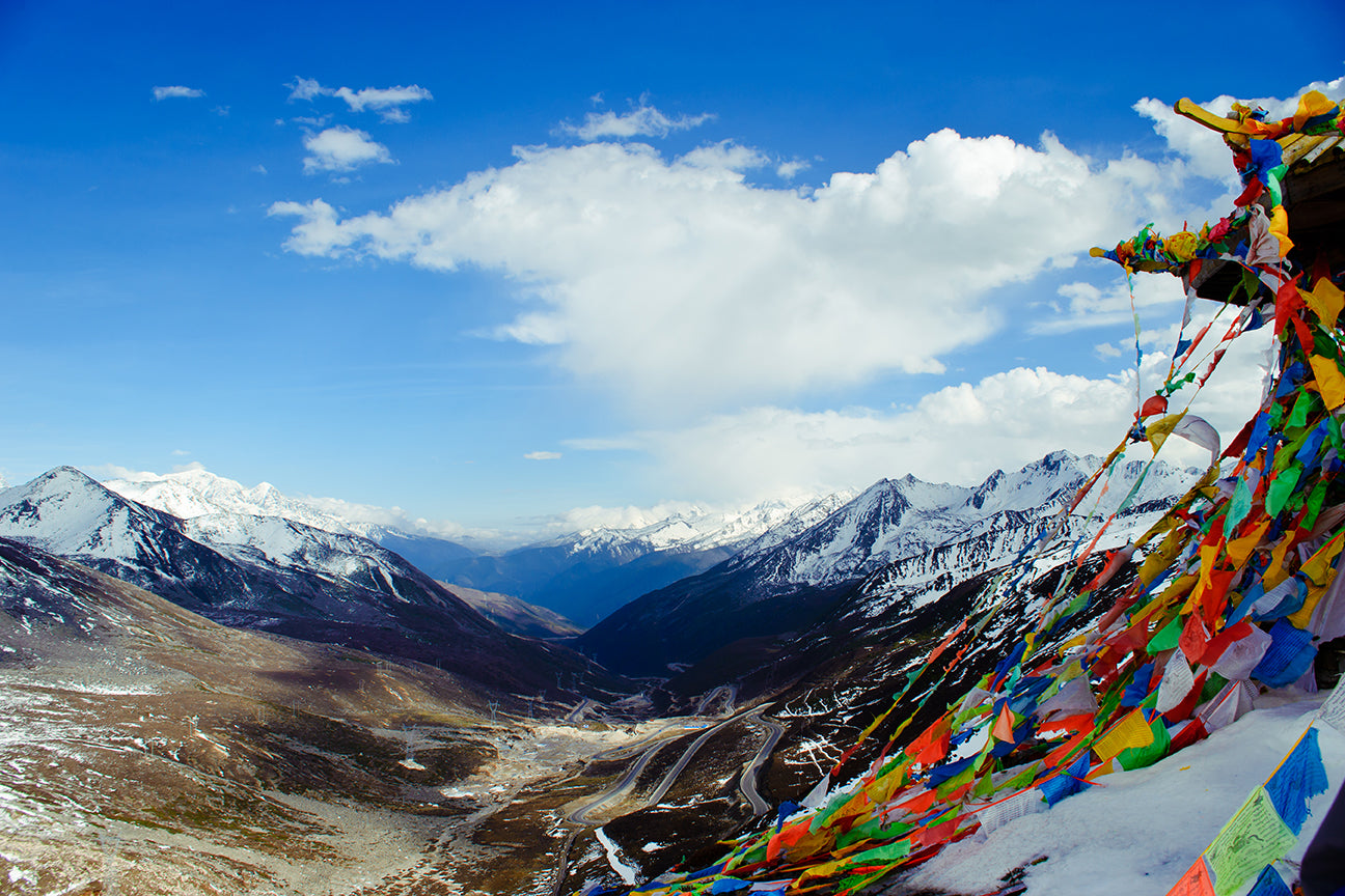 Prayer Flags on Mountain