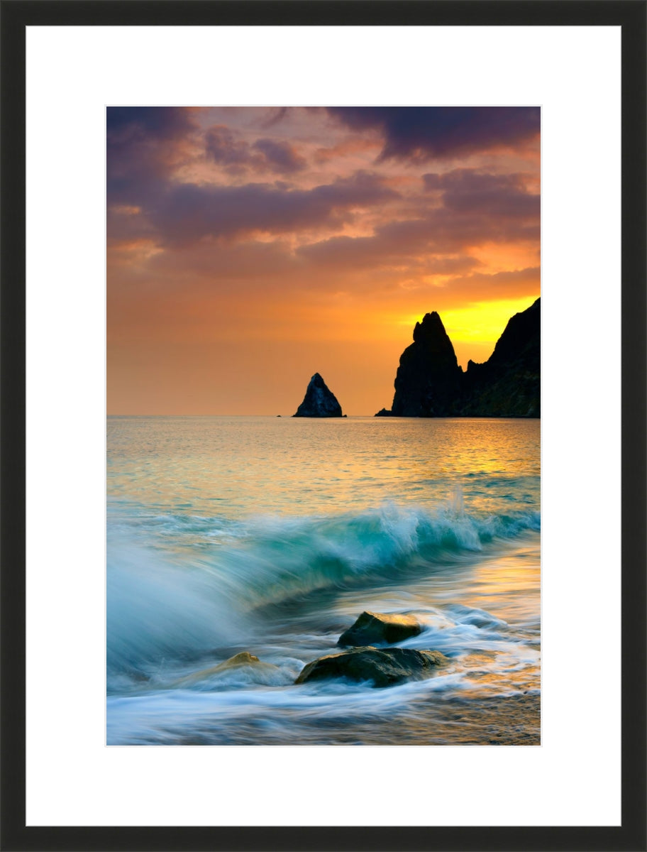 Sunset over the sea