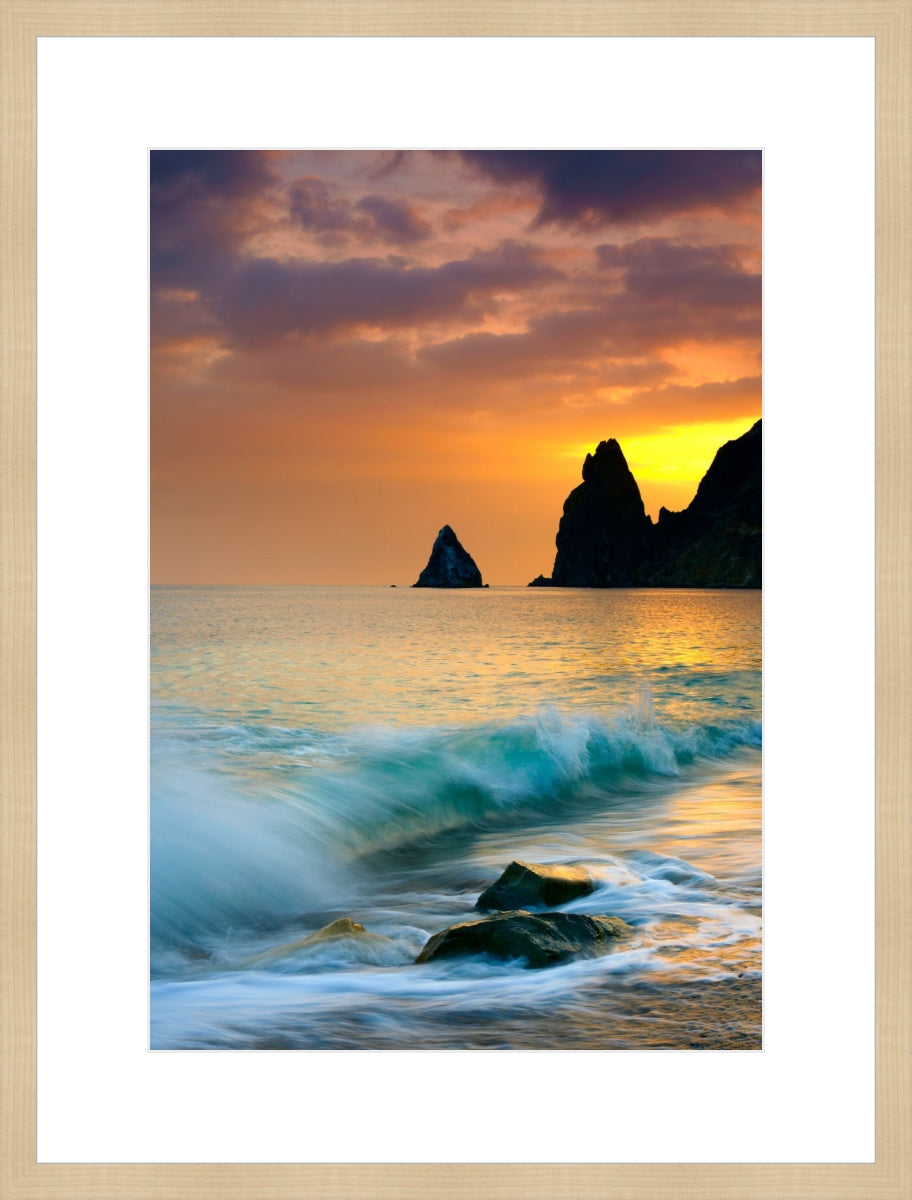 Sunset over the sea