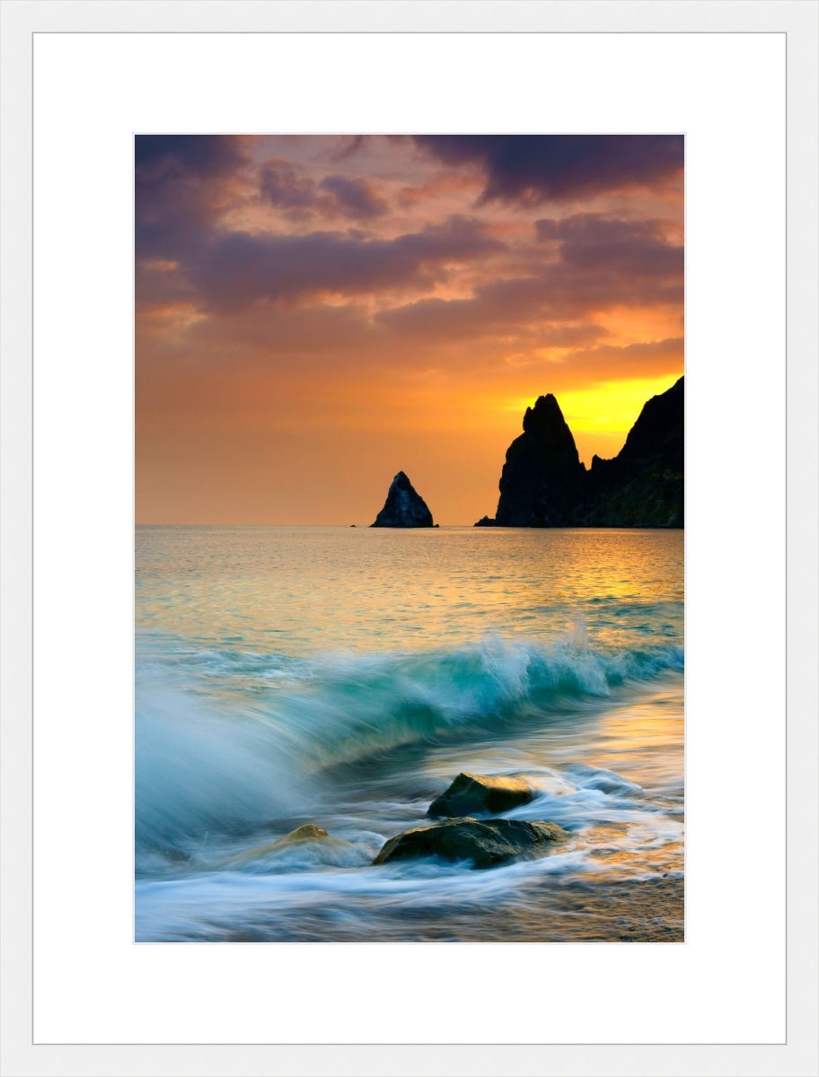 Sunset over the sea