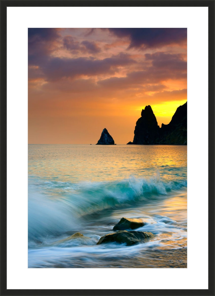 Sunset over the sea
