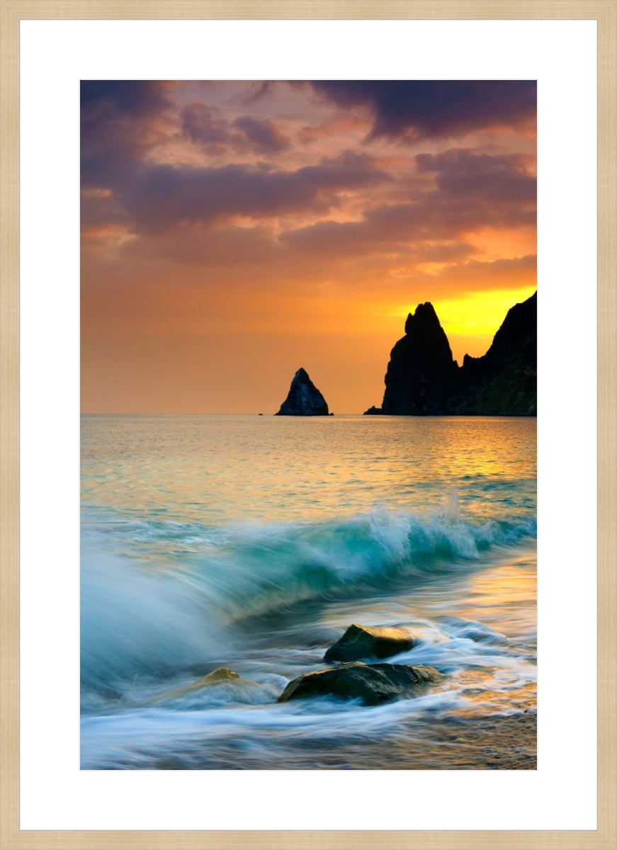Sunset over the sea