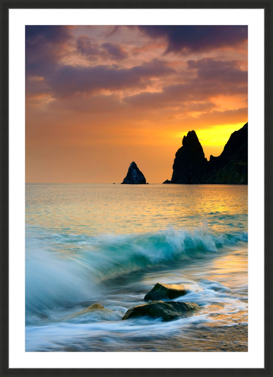 Sunset over the sea