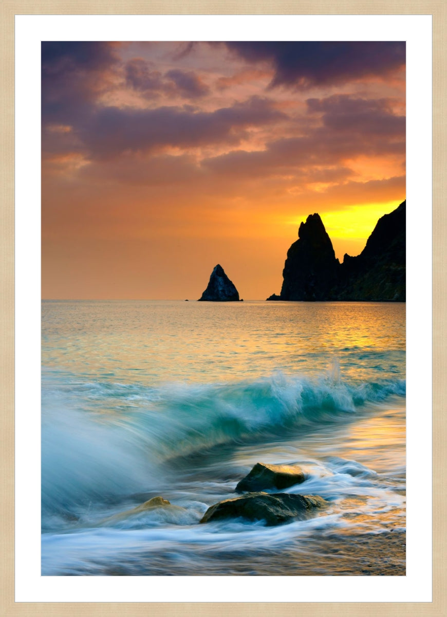 Sunset over the sea