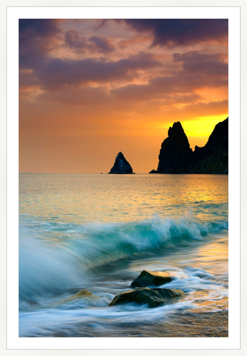 Sunset over the sea