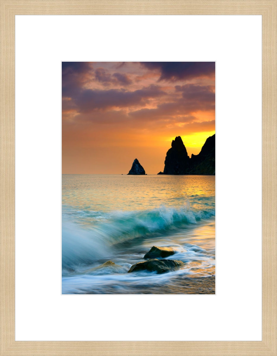 Sunset over the sea