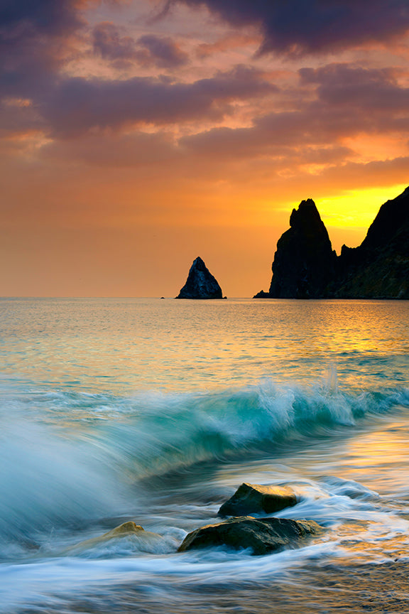 Sunset over the sea
