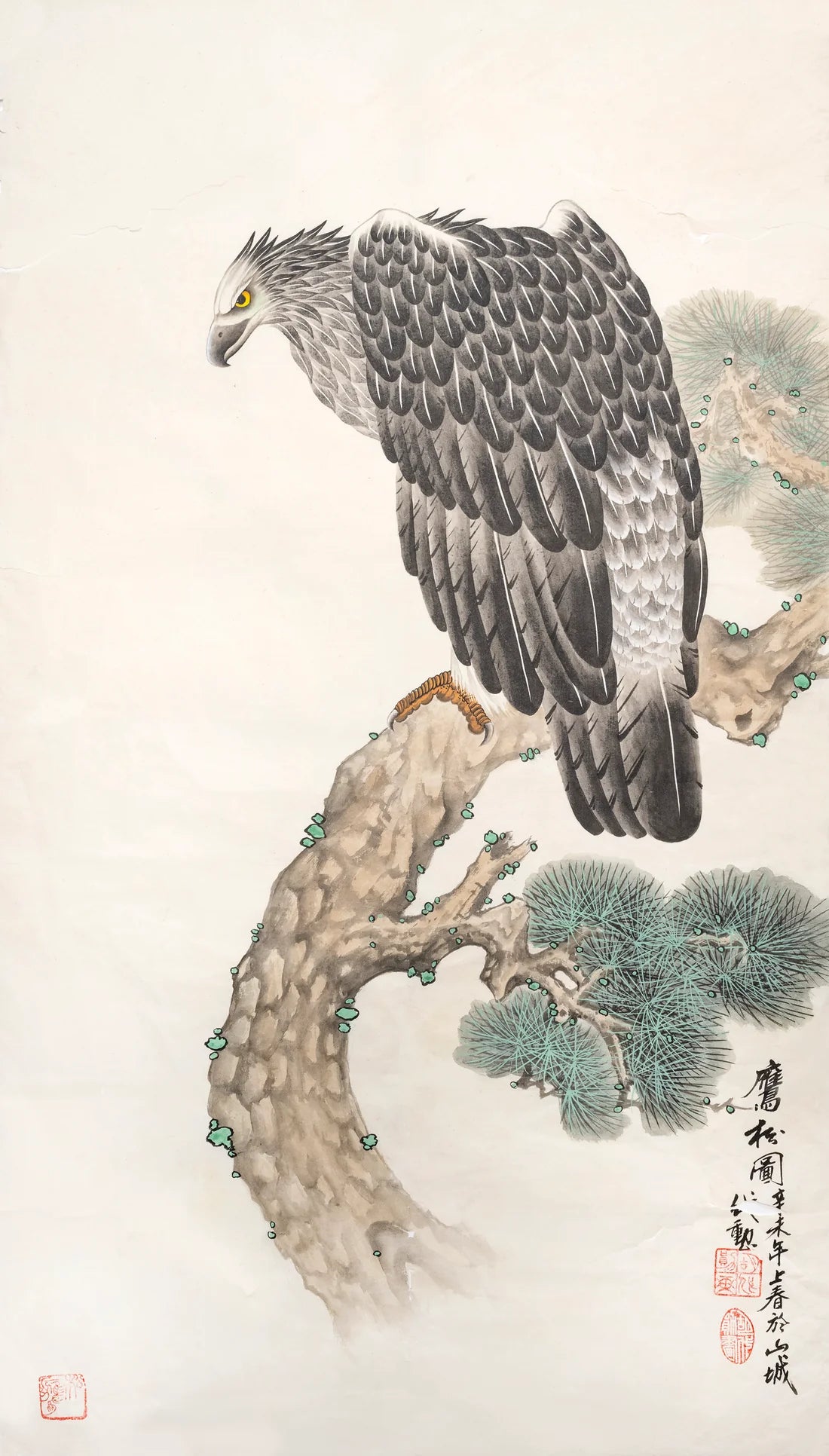 鹰松图
