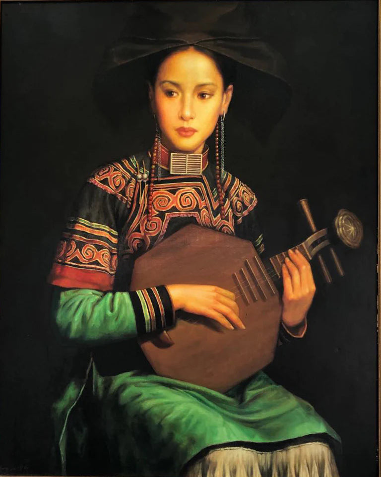 The Girl of Yi Nation Holding Yueqin