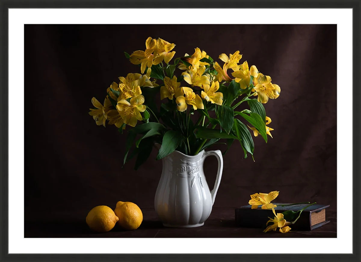 Yellow Flowers and Fruits, Still Life