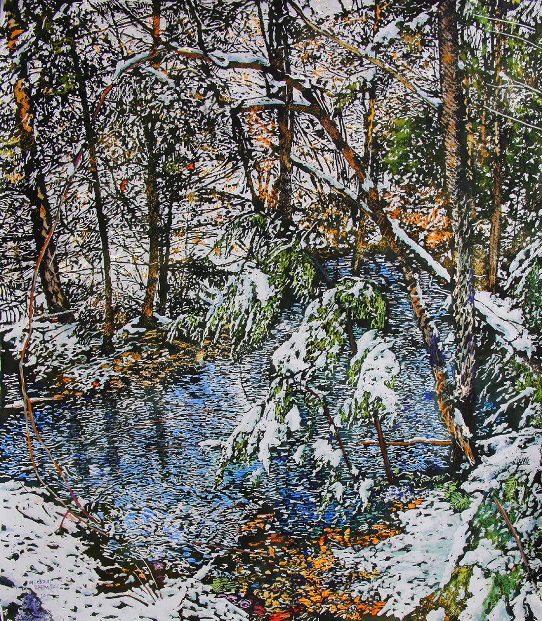 Creek Meandering Past Where The Winter God Lives