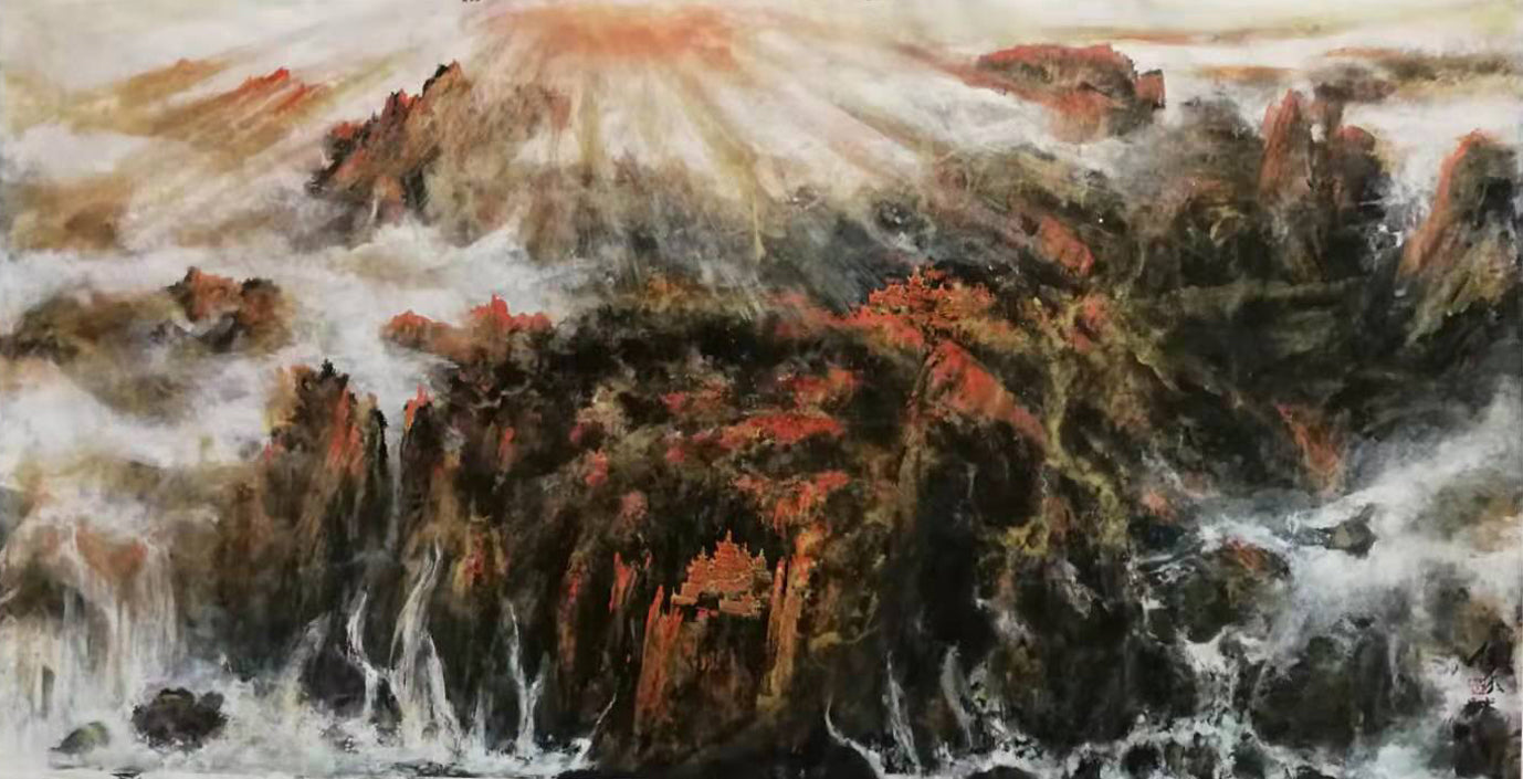 霞光普照