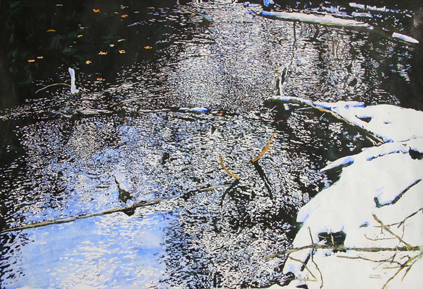 Open Cedar Stream 21 Eramosa River (Framed)