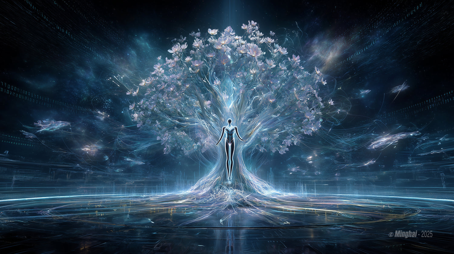 A Surrealist Visual Journey into Human-AI Symbiosis 共识 · 智能之上 - Sun, Minghai