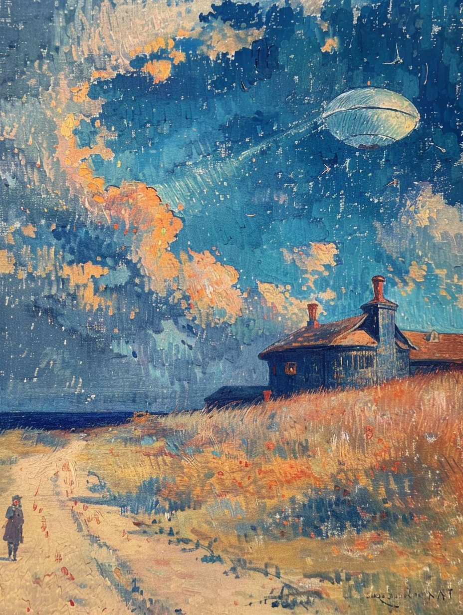 Oil Art Style: Celestial Vault 油画: 星穹降临 - Wang, Joanna