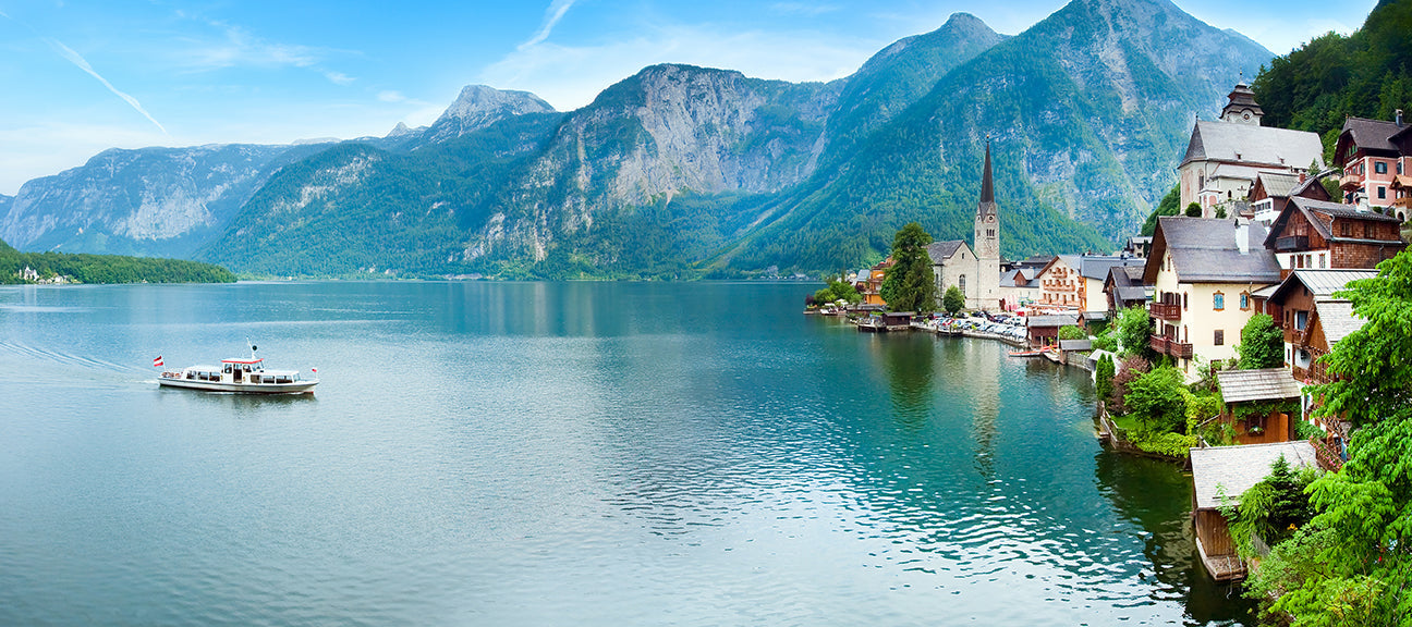 Alpine Hallstatt Town and lake