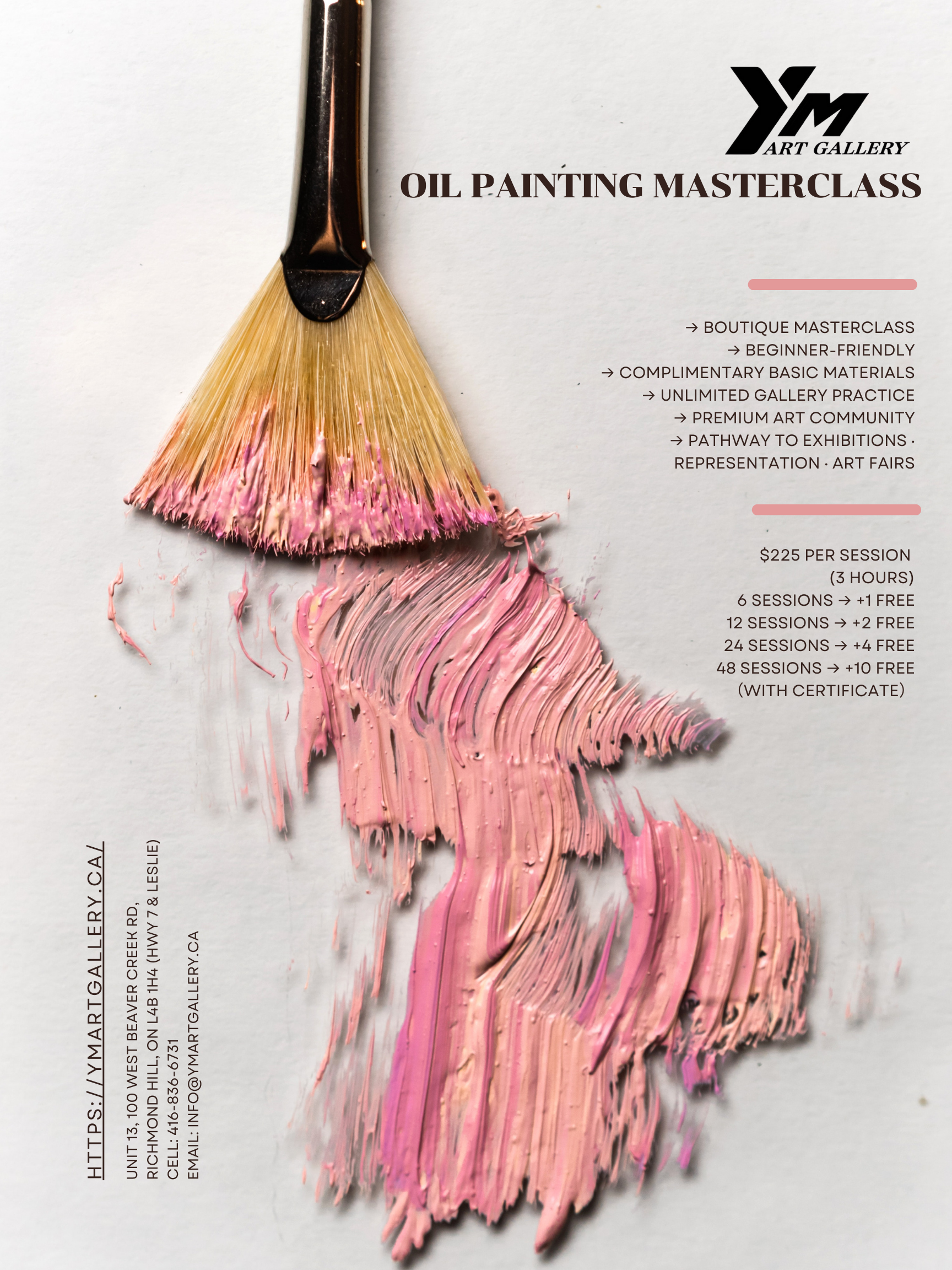 YM ART GALLERY OIL PAINTING MASTERCLASS 雁鸣油画艺术研修班 - Half-Year Training 6months（半年研修）