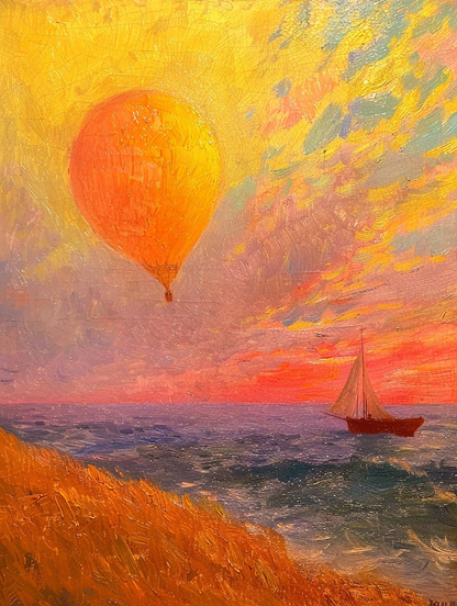 Oil Art Style: Celestial Vault 油画: 星穹降临 - Wang, Joanna
