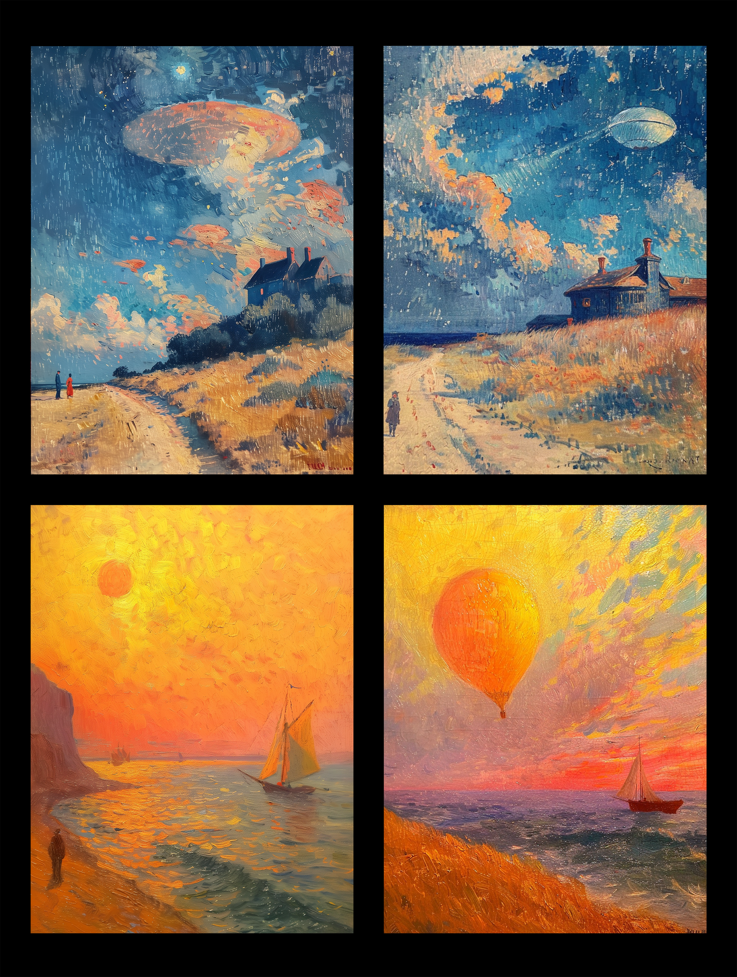 Oil Art Style: Celestial Vault 油画: 星穹降临 - Wang, Joanna