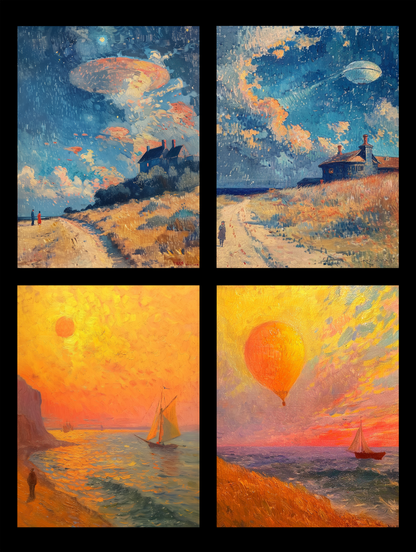Oil Art Style: Celestial Vault 油画: 星穹降临 - Wang, Joanna