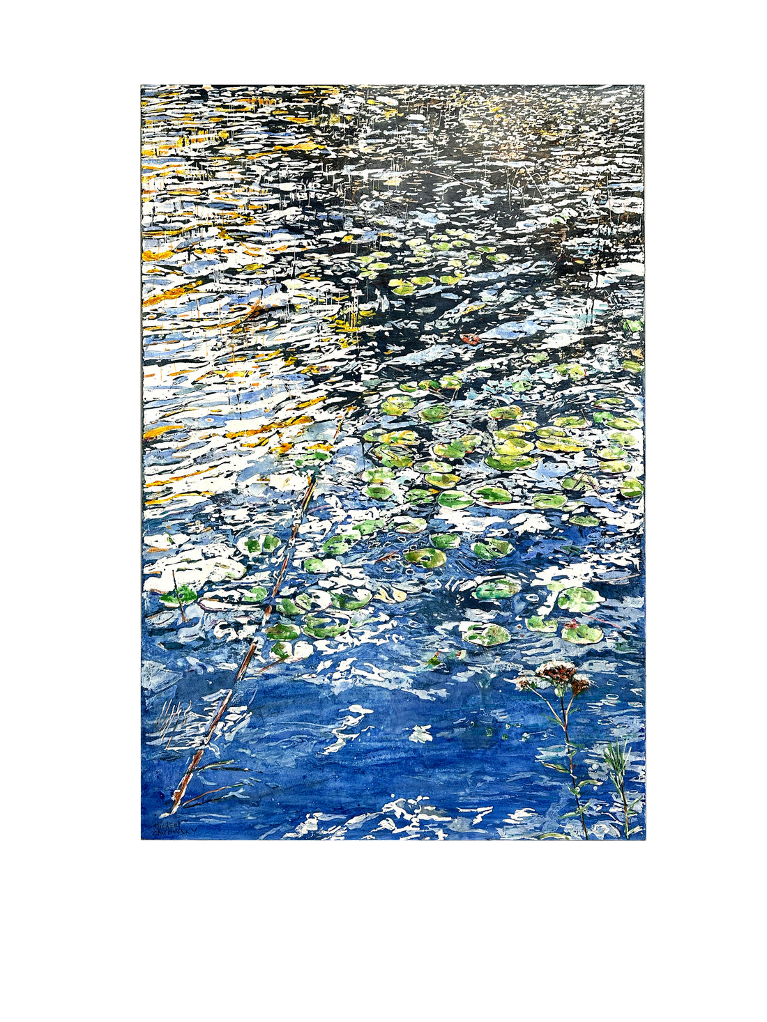 Summer Water Dazzle with Lilies 2